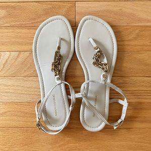 Banana Republic nude sandals with chains